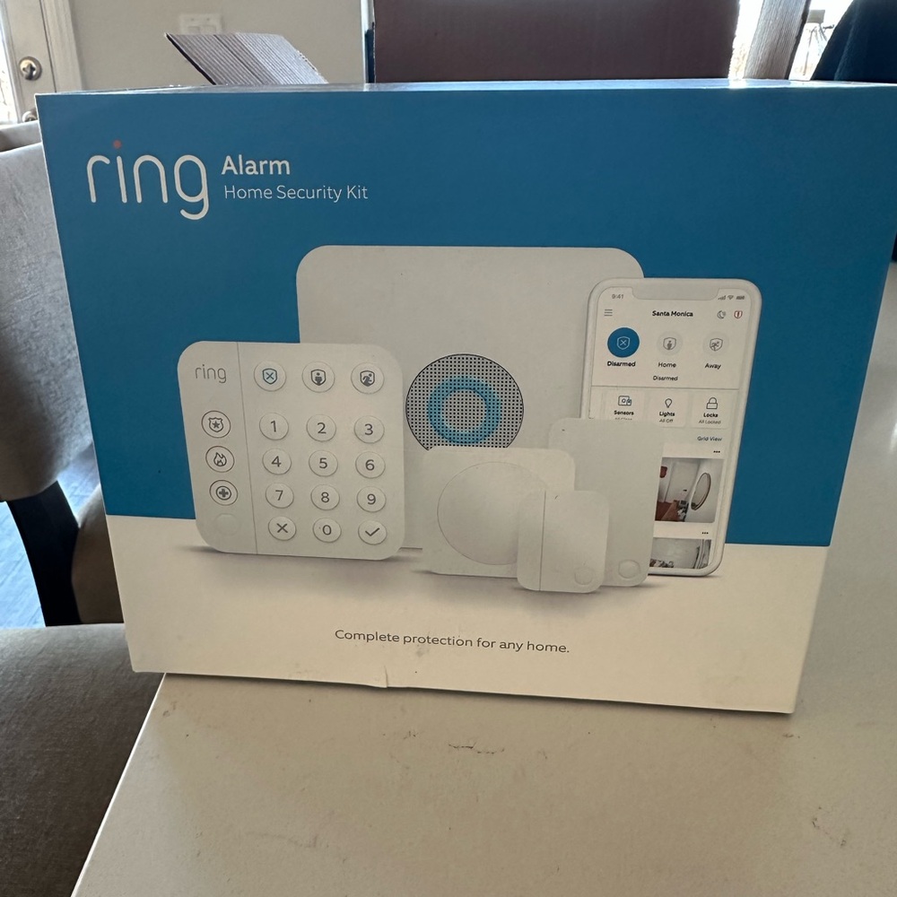 Ring Alarm Home Security Kit - White and Blue